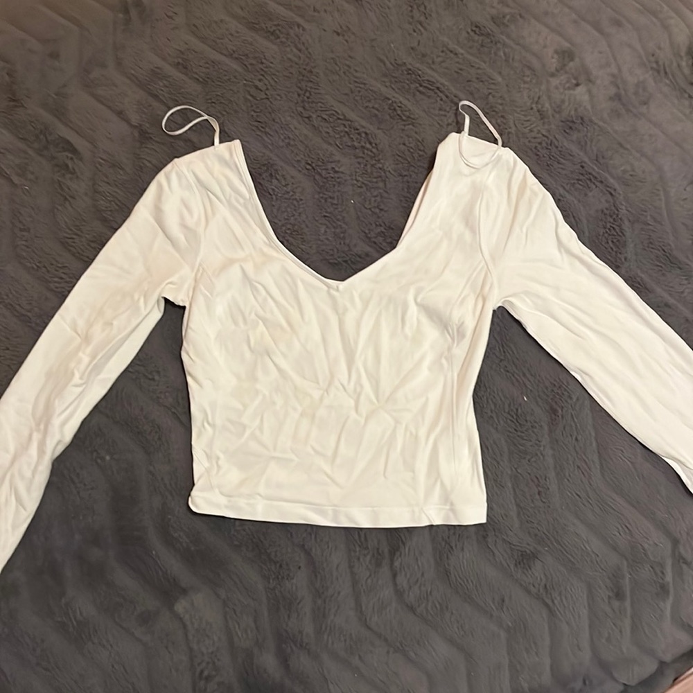 lululemon Align long sleeve cropped, white